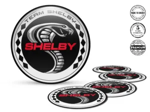 Shelby Pegatina de Silicona Logo Calcomanías de Rueda de Lujo